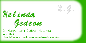 melinda gedeon business card